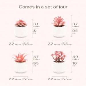 Rose Pink Faux Succulents Plant keunstmjittige planten Home Decor Mum Gifts
