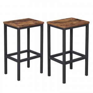 Bar Stools Bar Chairs Backless ne Footrest Rustic Home Furniture Decor