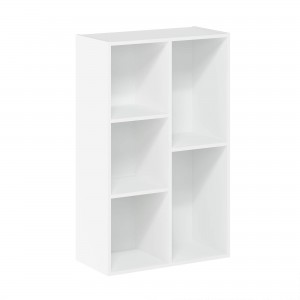 Houten Open Shelf Bookcase Floor Standing Display Cabinet Rack 5-Cube