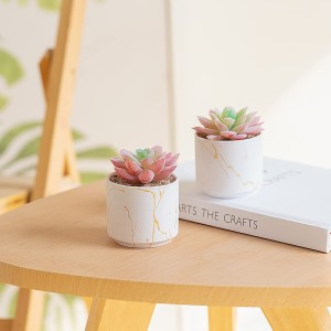 Sakse qeramike Succulents artificiale të rreme Dekor tavoline shtëpie