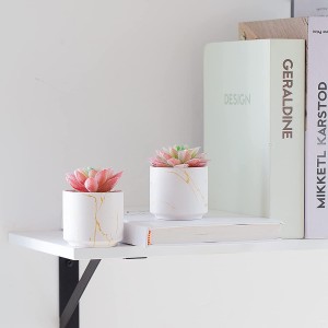Kunyepera Artificial Succulents Ceramic Pots Home Desk Decor