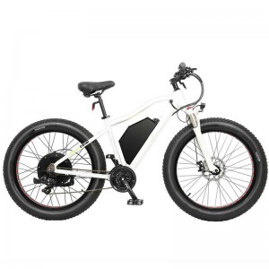 White 26 inch aluminum frame electric bicycle 60V 2000W brushless motor