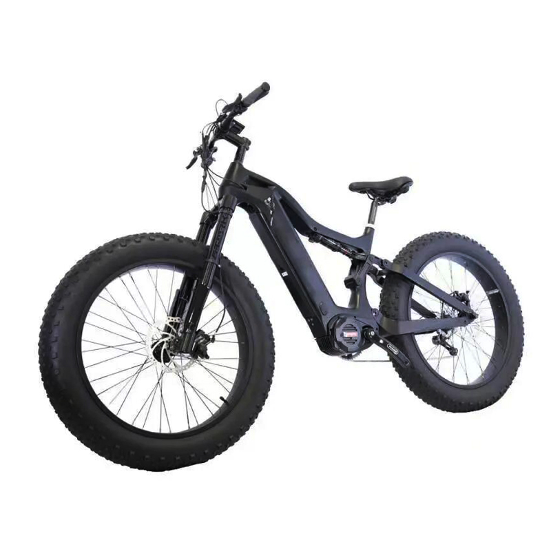 48V 1000W galingas anglies pluošto elektrinis riebalų padanga kalnų dviratis.