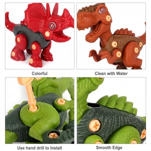 LBLA Take Apart Dinosaur Toys for Kids 3 Pack Dino Set Building Toys for Boys Birthday Gifts for Age 3 4 5 6 7 Year Old Girls