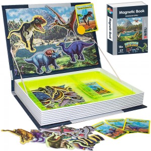 Magnetic Jigsaw Puzzles with Storage Box, Dinosaur educational puzzles, toy for Toddlers MZ0164