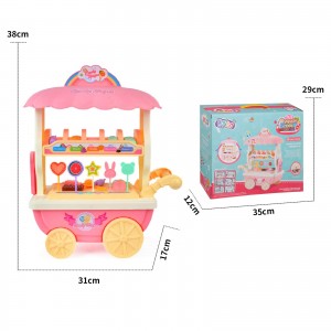 Arkmiido Candy Cart Pretend Play Sets Candy Trolley Toy Role Play Educational Games Birthday for 3 4 5 6 Years Old Girls and Boys