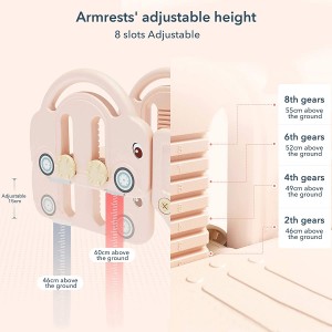 Ealing Adjustable-Height Bedside Indoor Baby Slide Toy, Climbing Slide for Bed Toys for Kids Playing Home, Easy to Assemble The Lengthen Board, Playset for Having Fun Over 36-Month-Old Toddlers(Pink)