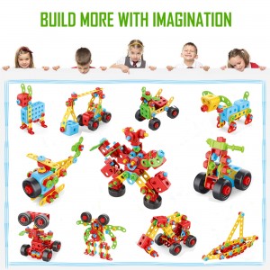 STEM Building Blocks Toys Kit Set Educational Toys Construction Engineering Kids Gift for Ages 3 4 5 6 7 8 Year Old Boys & Girls