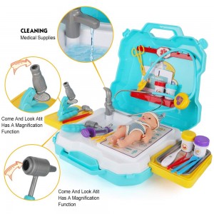 BeebeeRun Doctor Kit for Kids, 29Pcs Pretend Medical Doctor Medical Playset with Electronic Stethoscope, Doctor Roleplay，Medical Kits Gift, Educational Doctor Toys for Toddler Boys Girls