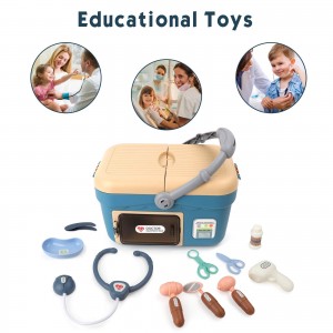 Ealing Kids Doctor Kit Pretend Play Doctor Set Doctor Medical Playset with Electronic Stethoscope and Faucet,Role Play Doctor Kit with Portable Case for Toddler Boys Girls