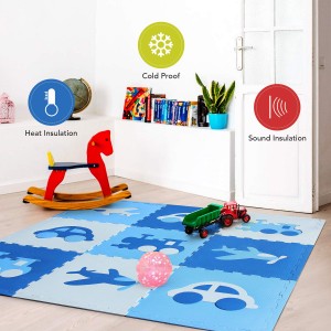 Baby Foam Puzzle Play Mats 6’x 6’9 Interlocking Kids Foam Flooring Tiles with Borders Puzzle Exercise Mat Non-toxic Foam Baby Floor Mats Crawling Mats