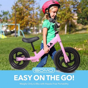 LBLA Balance Bike for Toddlers and Kids, Kids Bicycle Skills Training with Adjustable and Seat Bike Pink Color