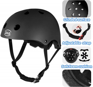 LBLA Kids Bike Skateboard Helmet,Helmet and Pads Protect Head Knee Elbow and Wrist,7 Pcs Adjustable Protective Gear Set for 3-8 Years Kids Boys and Girls