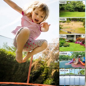 LBLA 48″ Trampoline with Safety Enclosure Net Outdoor Trampolines for Kids, Adults Recreational Trampolines Good Flexibility Mini Jumping Mat Bounce for Children Outdoor and Indoor