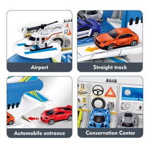 BeebeeRun Transport Cargo Airplane Toys – Car Toys for 3 4 5 Year Old Boys, 9 in 1 Take Apart Plane Toys Including 8 Sports Cars and 1 Helicopter, Gift for Kids Boys