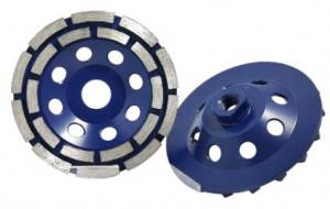 ຄວາມຖີ່ສູງ double row diamond cup grinding wheel discs for concrete or stone JD1-1-2