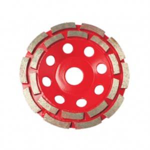 high frequency double row diamond cup grinding wheel discs for concrete or stone JD1-1-2