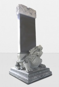 Monumento de pedra de edificio antiguo escénico/monumento de pedra con letras personalizadas/personalización de fábrica de talla de pedra