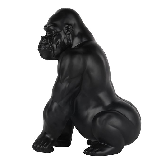 Escultura de PVC de fibra de vidro animal de resina Provedor de estatuas de gorila vexetais