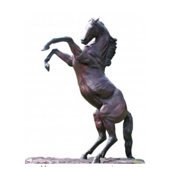 Shitje e nxehtë e kopshtit popullor statujë e madhe e kalit prej bronzi në këmbë