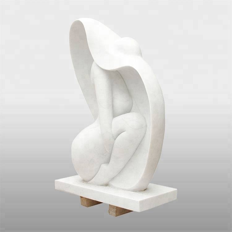 Наружная современная абстрактная садовая мраморная каменная скульптура