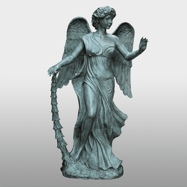 Venda por xunto de estatuas de anxos de resina de tamaño natural personalizados