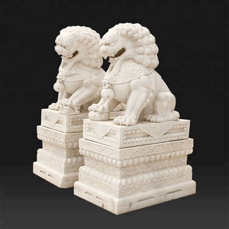 Venda estatua de león de mármore tallada en pedra a prezo de fábrica