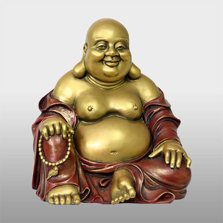 Vnútorná dekorácia bronzová socha šťastného smejúceho sa Budhu