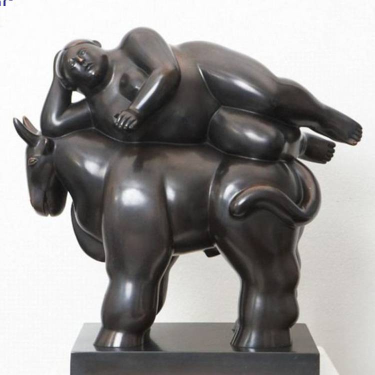 Apstrakt Fernando Botero Poznata žena Konj Brončana skulptura