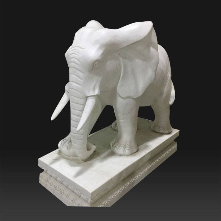 Садовый декор в натуральную величину статуя мраморного слона на продажу