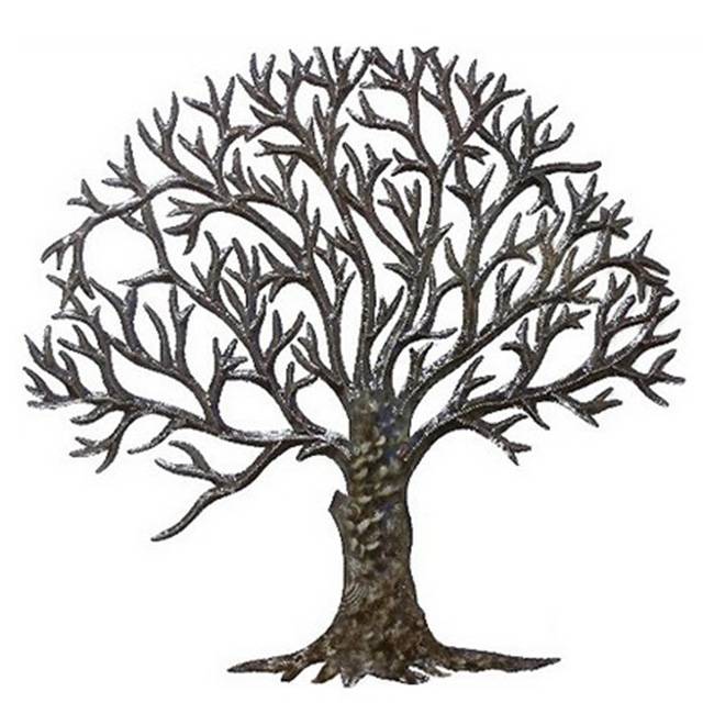 Современная скульптура дерева жизни из нержавеющей стали в натуральную величину для наружного украшения