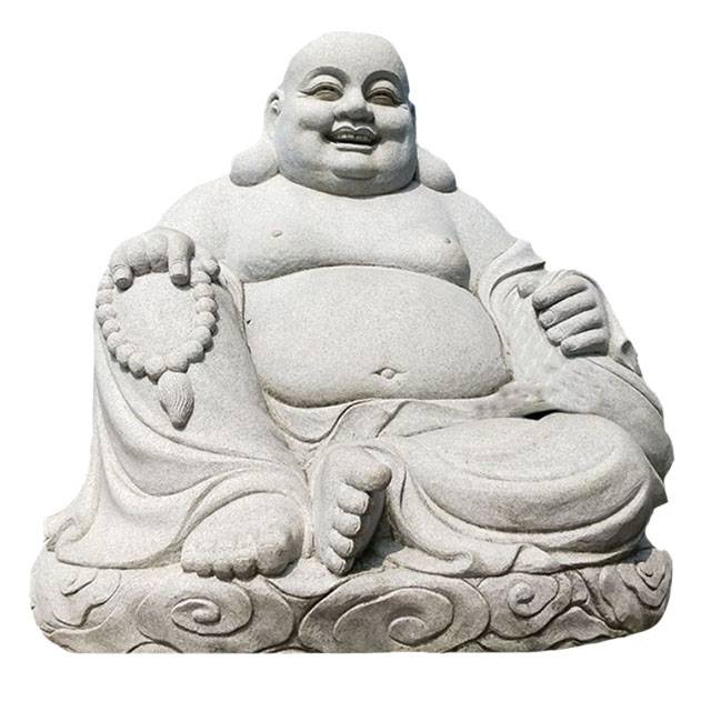 Украшение храма антикварная резьба по камню скульптура Мраморная статуя смеющегося Будды на продажу