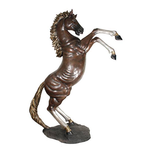 Gran venda popular xardín grande estatua de cabalo de bronce de tamaño natural