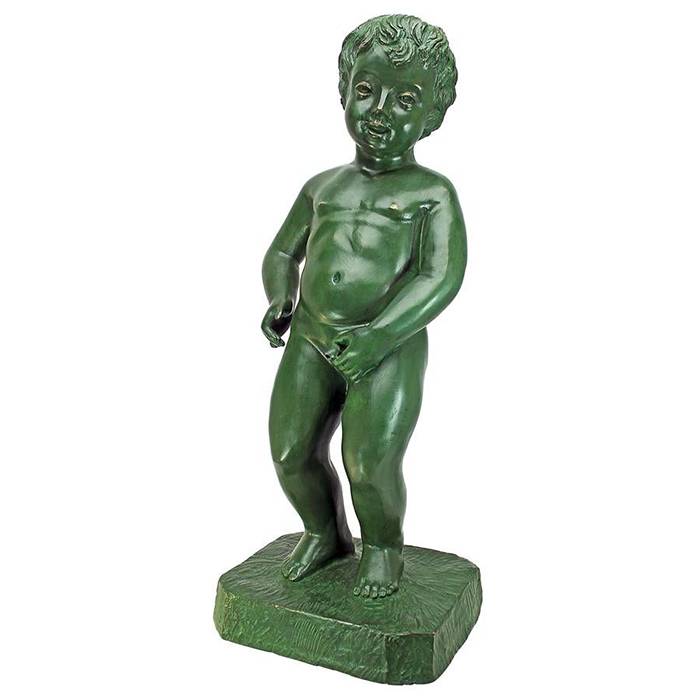 Kopshti Madhësia e jetës Little Manneken Fëmijët që urinojnë Skulpturë Baby Piss Statuja të zhveshur prej bronzi për shitje