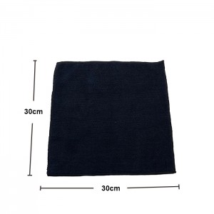 बहुउद्देश्यीय माइक्रोफाइबर 30*30 कालो सफाई कपडा कार तौलिया किचन तौलिया