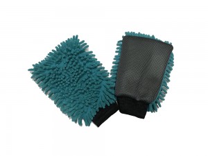 အိမ်သုံးသန့်ရှင်းရေးအဝတ်အထည် mitt ကားရေဆေးအသေးစိတ် mitts ဖုန်မှုန့်မှော်လက်အိတ် microfiber chenille အဝတ်လျှော်လက်အိတ်