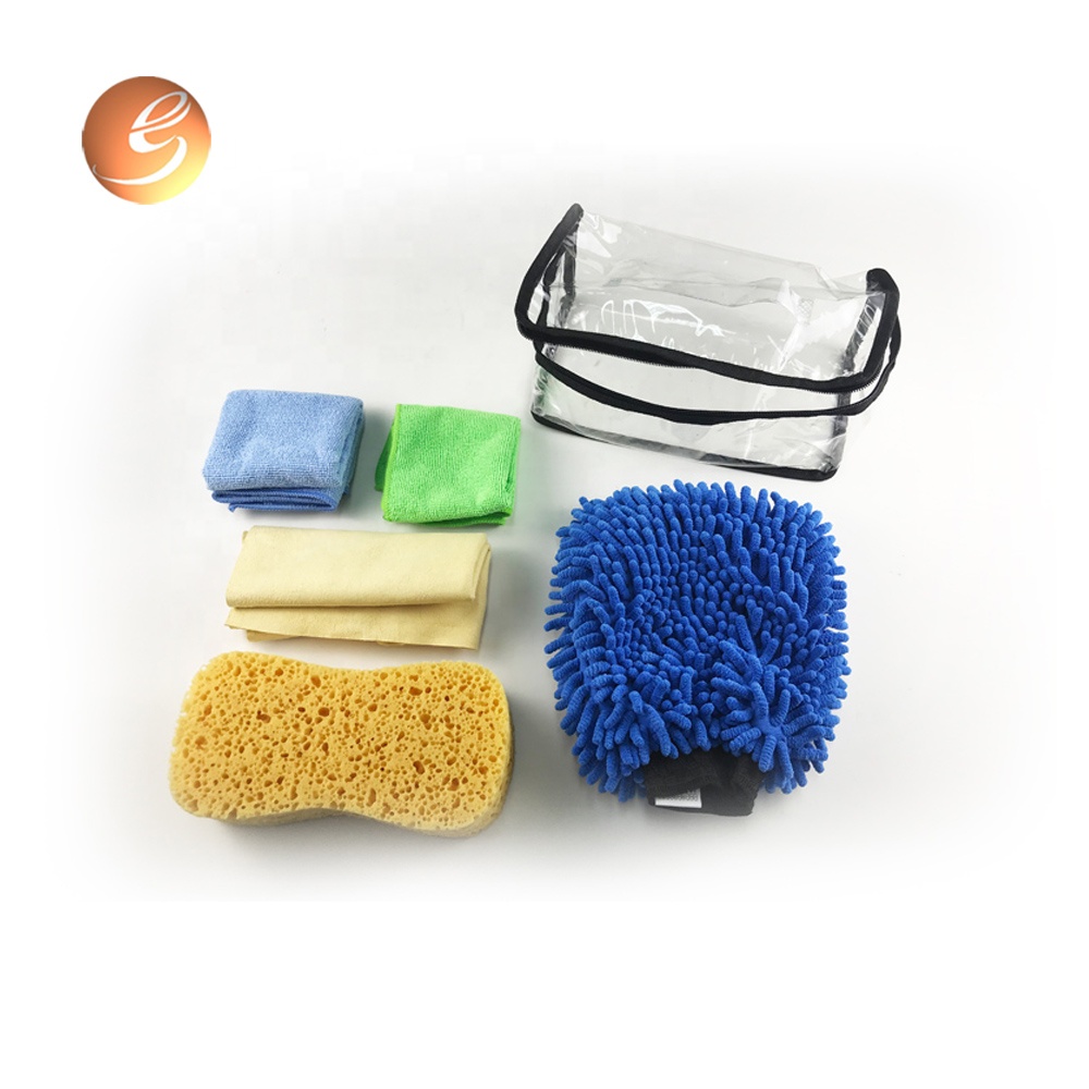 Maliit na 5pcs car washing set sponge chamois microfiber cloth cleaning kit
