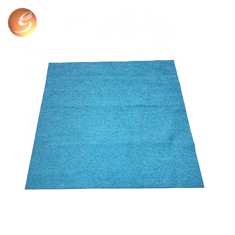 Kundenspezifisches blaues Trockenwasch-Reinigungstuch, Auto-Mikrofasertuch mit Sublimationsschicht