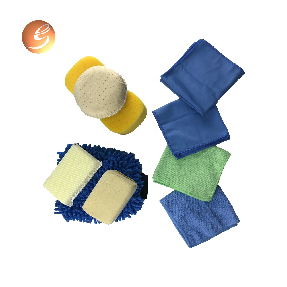 Customized soft lint free cloth microfiber mitt car washing kit