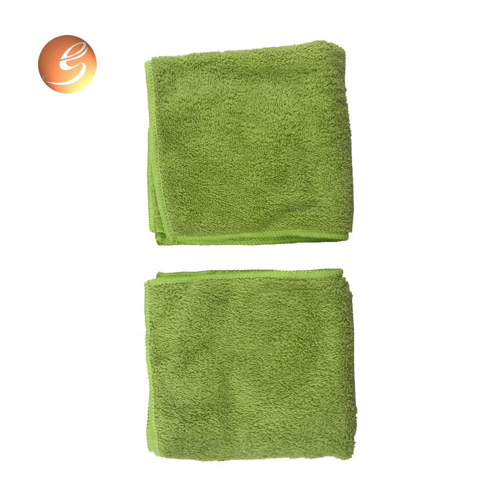 Engros Begge sider Microfiber Hurtigtørrende Polyester Coral Fleece Håndklæde Til Bil