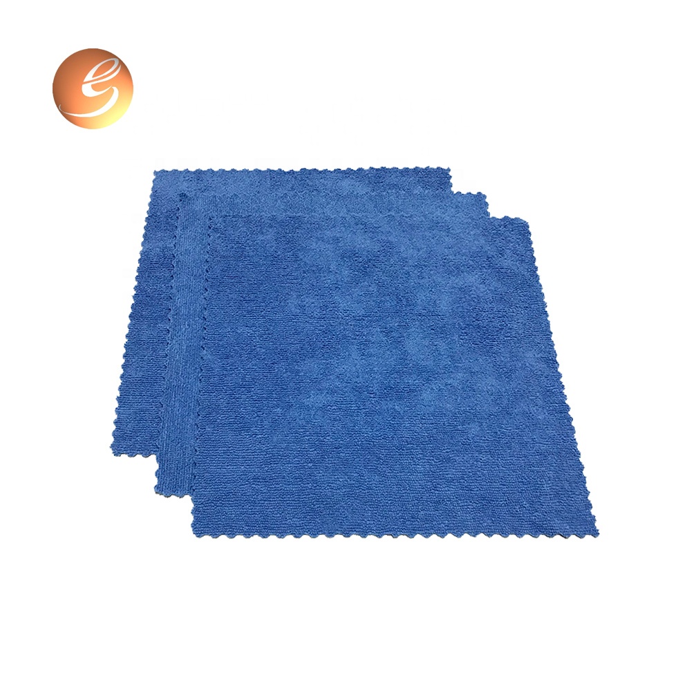 Entretien de voiture détail rapide 30x30cm serviette en microfibre sans bord en tissu bleu