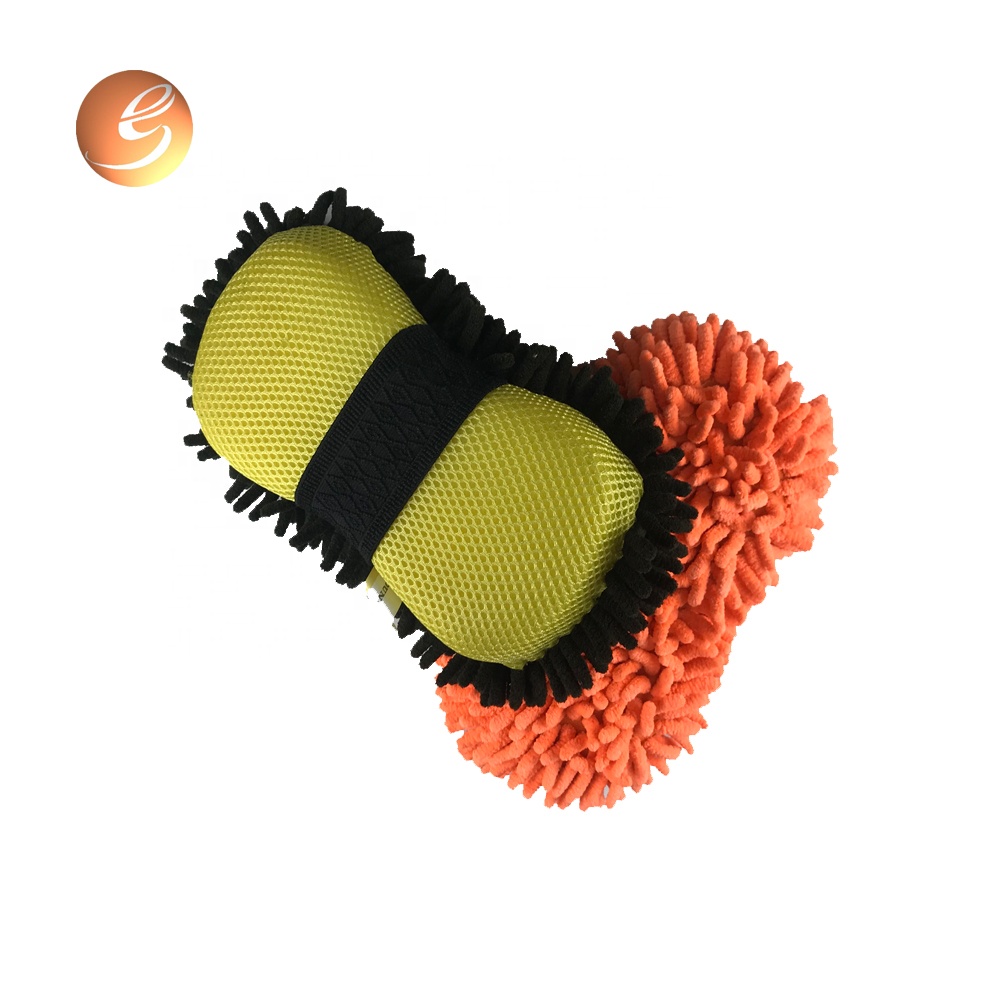 ឧបករណ៍សម្អាតស្វ័យប្រវត្តិ Microfiber Chenille Car Washing Sponge Pad