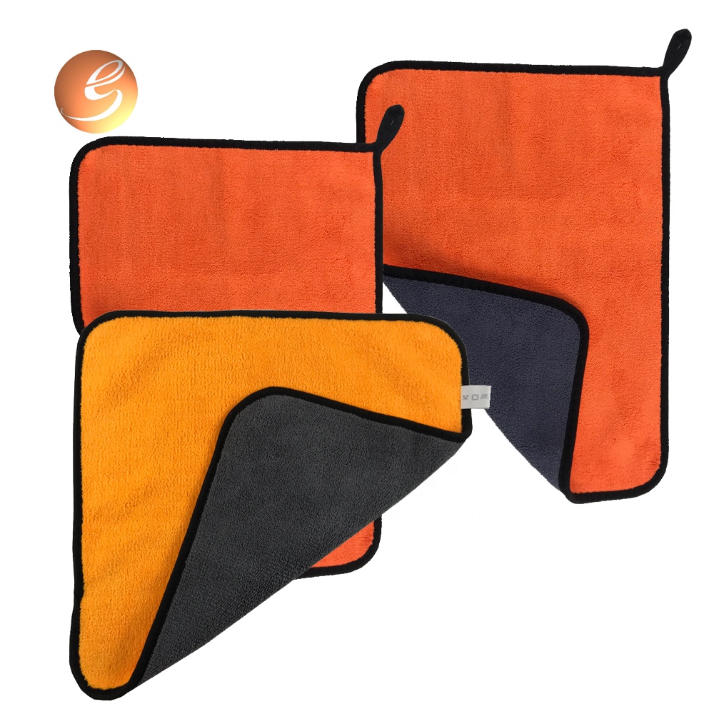 สีส้มผ้าไมโครไฟเบอร์ในรถยนต์ผ้าทำความสะอาดในครัวเรือนผ้าเช็ดตัวผ้าเช็ดทำความสะอาดนุ่มพิเศษผ้าเช็ด