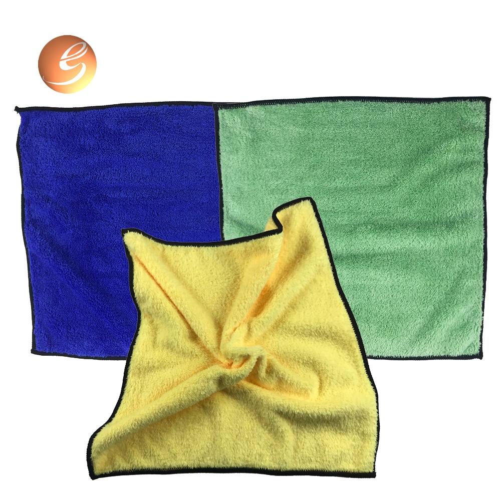 Hot Sale Soft Pure Color Microfiber Terry Cloth sets for Clean