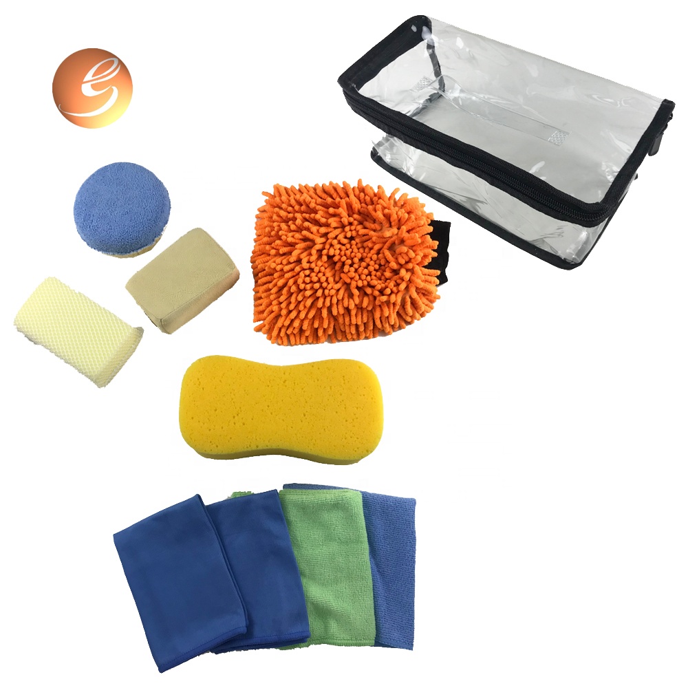 Højkvalitets fnugfrit vaskeværktøj med forskellige funktioner 9 stk bilplejesæt