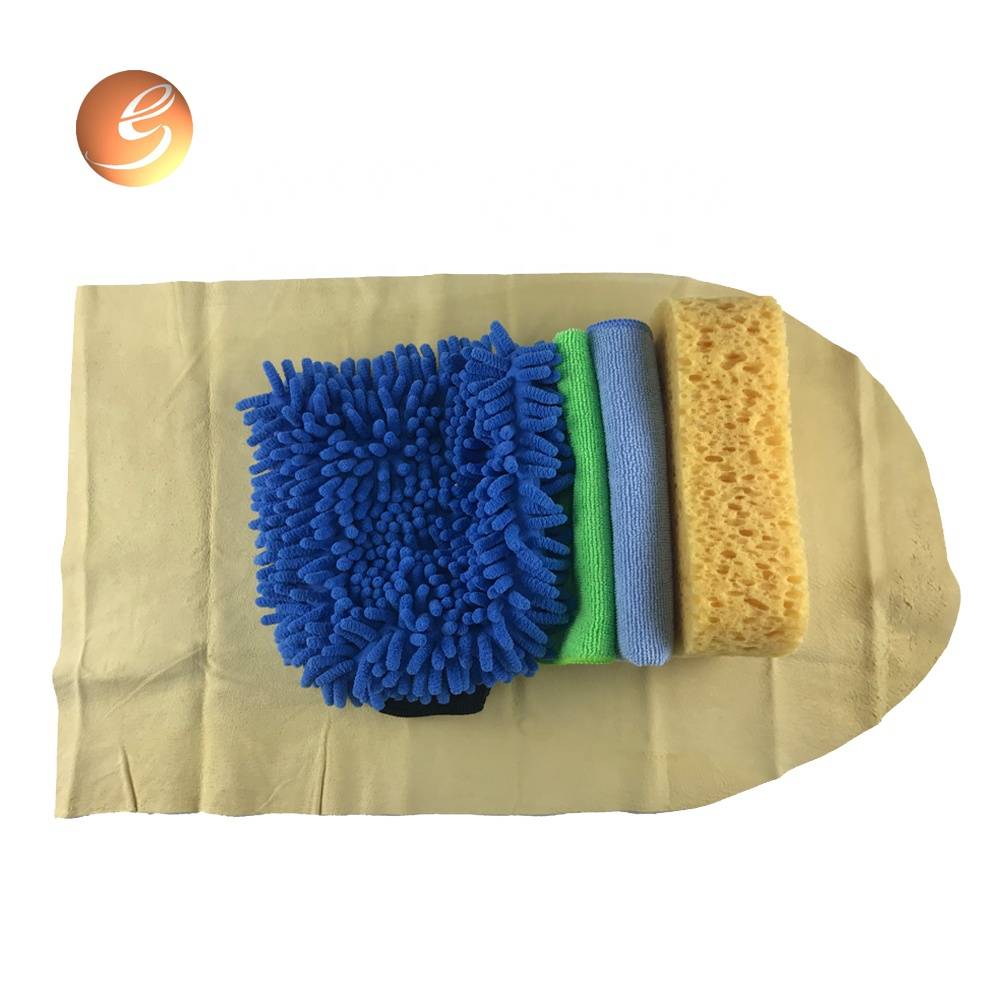 Car Cleaning Glove Polishing Chamois Cleaning Cloth Set