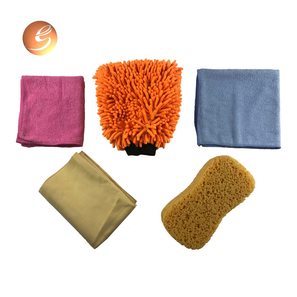 Kit di pulizia per la cura dell'auto al miglior prezzo, kit di dettagli in camoscio giallo