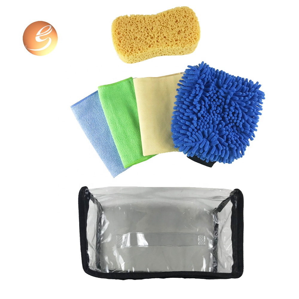 5 Pcs Hugasan nga Guwantis Auto Clean Towel Sponge Set Car Cleaning Kit
