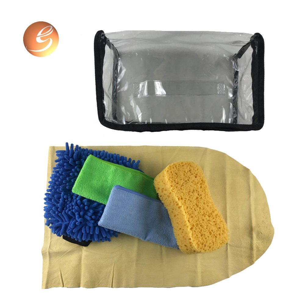نمط جديد 5 قطعة أدوات التنظيف في حقيبة بولي كلوريد الفينيل مجموعة غبار غسيل السيارات