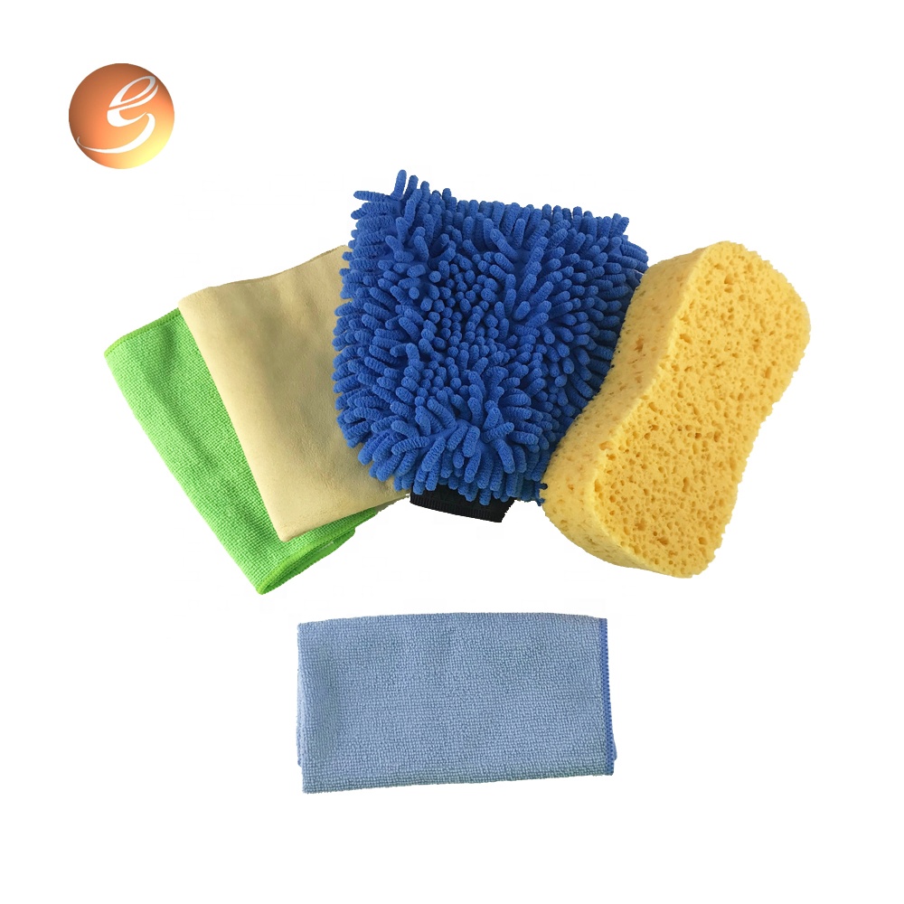 Kit de nettoyage de voiture de lavage d'éponge de gant de lavage non pelucheux